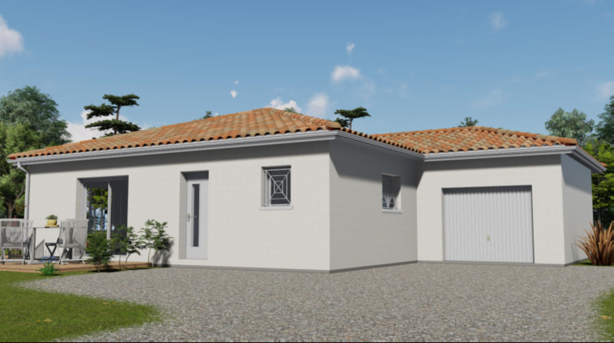 Image illustrative du produit : Terrain de 607 m² avec maison de 100m² +garage